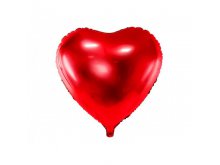 Folinis balionas "Širdis", raudona (61cm)